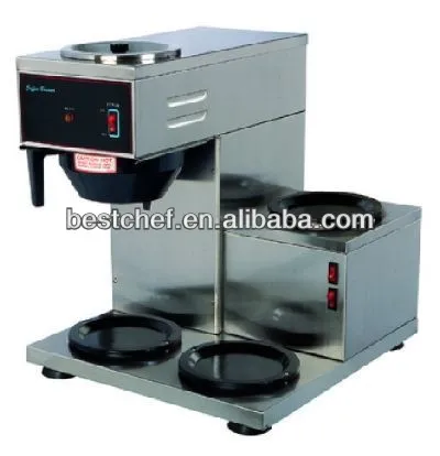 Three station coffee brewers