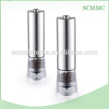 Electrically Powered Stainless Steel Pepper Mill