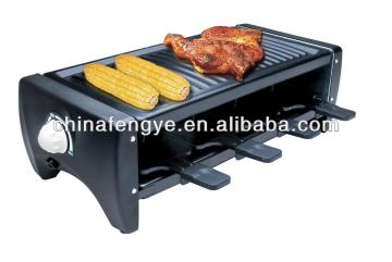 bbq warmer grill for 8 persons,1200w,nonstick grill plate,8 raclette pans