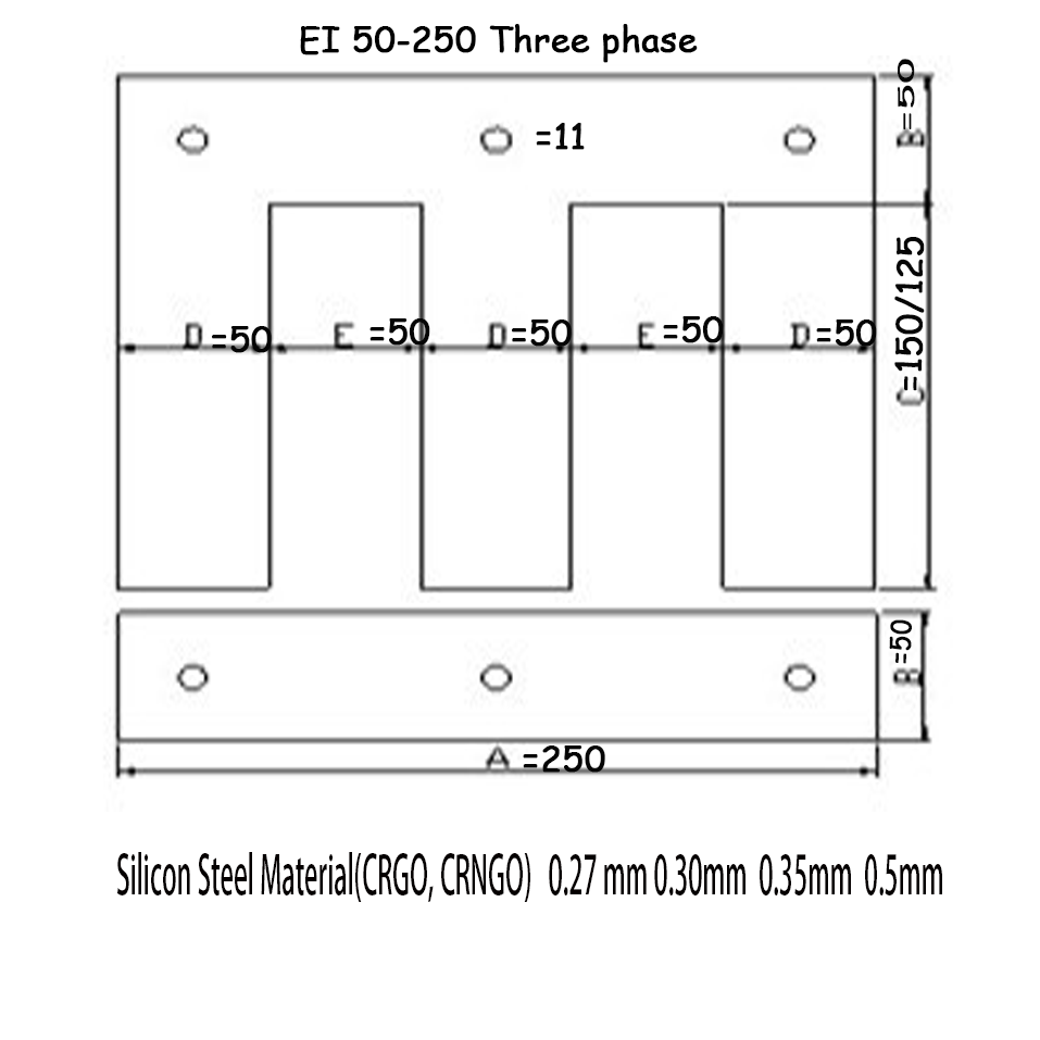 EI -Transformatorlaminierung aus Siliziumstahl