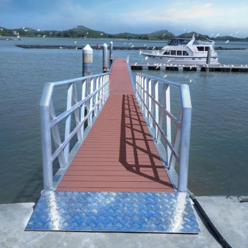 Marine Grade Aluminum Floating Dock Walkway Accommodation Ladder