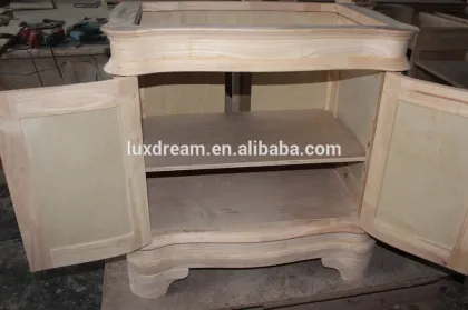 Solid wood antique 60" bathroom vanity prefab homes & renovation homes