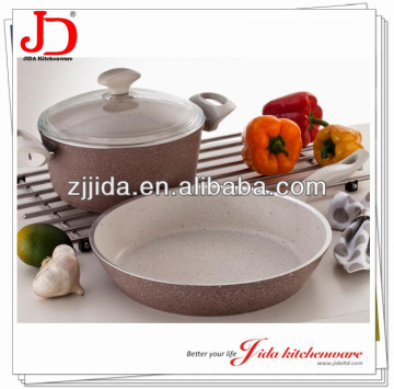 5LAYERS MARBLE STONE COATING CASSEROLE AND FRYING PAN