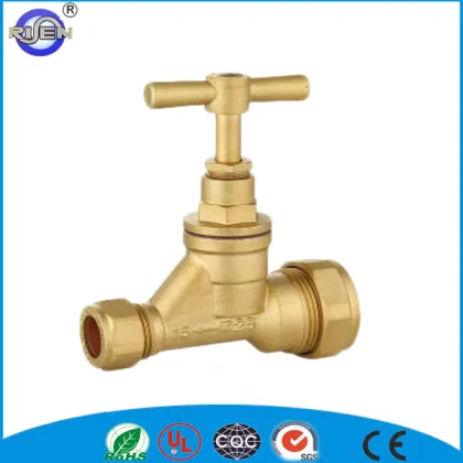Brass forged stem swagelok stop valve