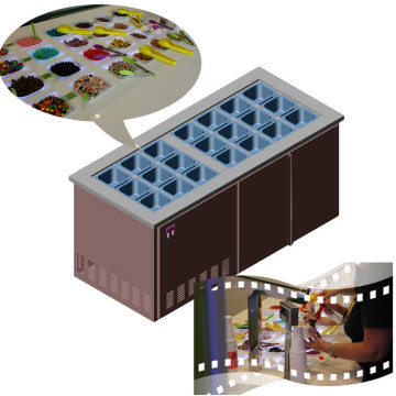 Topping Bar with Refrigerator