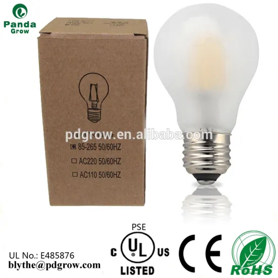 Vintage 4W 6W 8W E27 A19 Filament LED Bulb With UL CE PSE Certificate