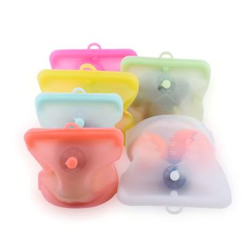 Top-Notch Waterproof Reusable Silicone Food Storage Bag Fresh-Keeping Kids Breast Milk Cooler for Kitchen & Camping