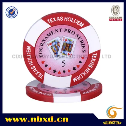 11.5g Texas Hold'em Tournament Poker Chips with Custom Stickers