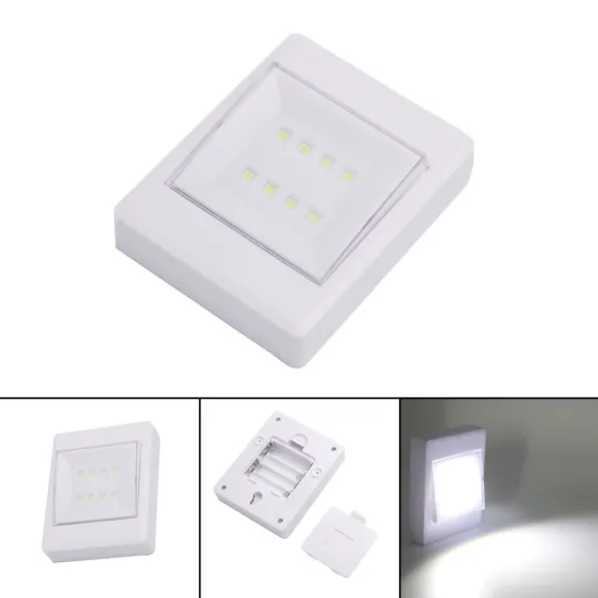 8 LED COB light wall nightlight cabinet door light switch