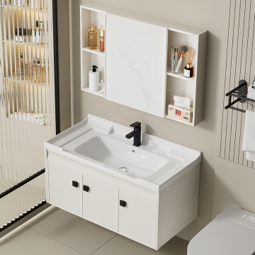Modern Frame Bathroom Mirror Cabinet with Storage for Hotel Vanities