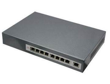 Ieee 802.3at Poe Ethernet Switch 10 Mbps / 100 Mbps 220w With 9 Ports