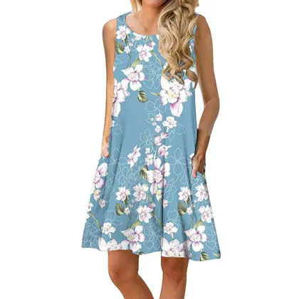 Fashion Women Clothing Floral Printed Dress Vestido Women Dresses
