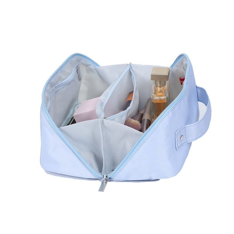 Light blue toiletry and makeup bag