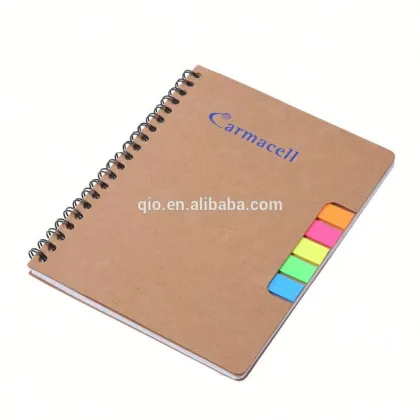 Affordable Recycled Cardboard Notepad with Pens and Sticky Notes