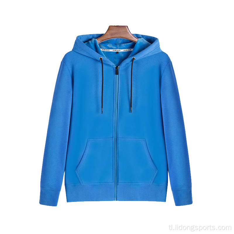 Pasadyang fashion gym hoodie kaswal na zip up hoodies