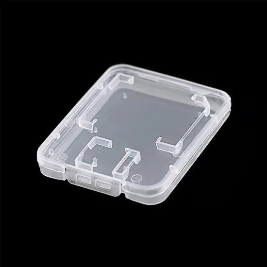 Transparent Plastic Memory Card Storage Case for Micro SD, CF Cards