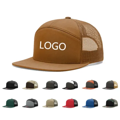 Richardson 168 7Panel Trucker Hat with Embroidered Logo