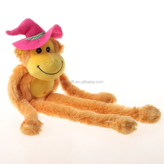 2016 Plush Yellow Monkey Toys with Caps