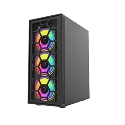 Black gaming computer cases