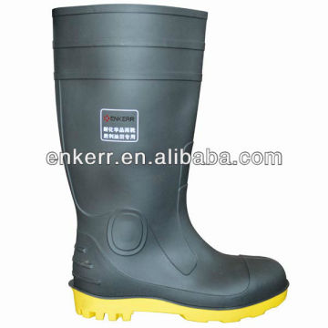 Steel toe cap PVC working boots,390mm height special PVC boots for food industry