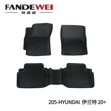 Tapis de sol de voiture en caoutchouc pour Hyundai Elantra