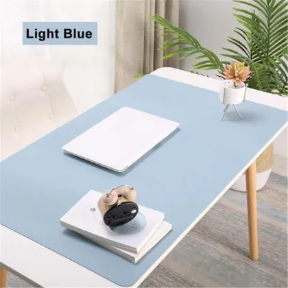 Brown Anti-Slip Waterproof Laptop Mouse Pad with Leather Finish
