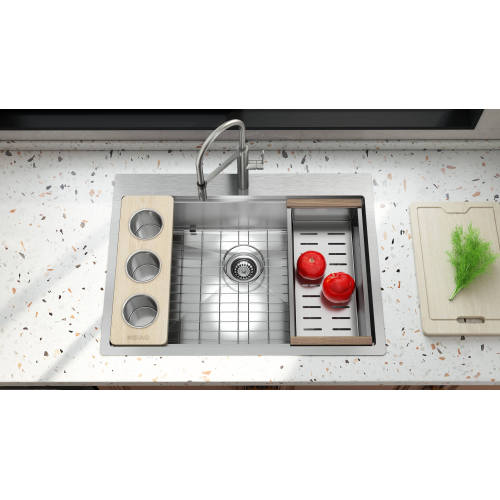 Meiao countertop uwezo mkubwa 33x20-inch bonde moja