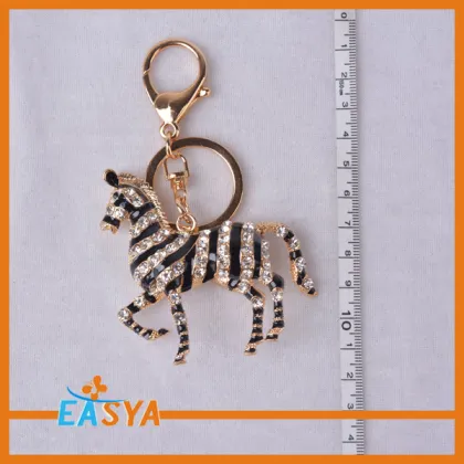 2014jewelry Fashion house crystal Horse rhinestone keychain