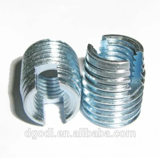 zinc plated steel hollow screw with internal thread and slots