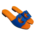 Kvinnors designer flip flops läder glider