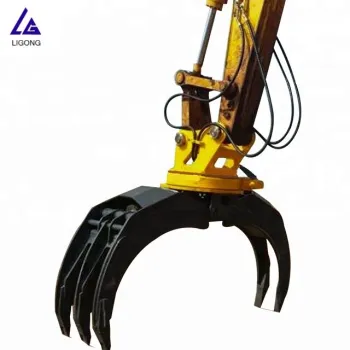 Long Warranty Excavator Hydraulic 360 Degree Rotating Grapple for Rock Grab