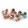 10 paires de bijoux de boucles d&#39;oreilles en cristal d&#39;agate d&#39;agate d&#39;onyx noir turquoise de clou de boule de gemme naturel convenant aux femmes et aux filles