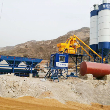 Hopper lift HZS35 concrete mixing plant for sale