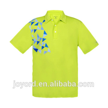 China printed green diamond men's golf apparel