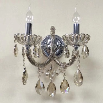 European Modern LED Candle Crystal Wall Lamps for Indoor Lighting
