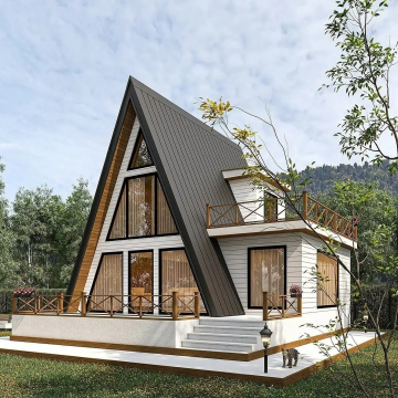 Portable Wooden Pavilion with Simulated Straw Roof Design
