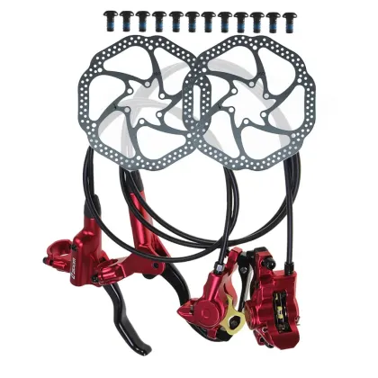 ZOOM HB-875 MTB Oil Rotor Caliper - Black Red Hydraulic Brakes for Bikes