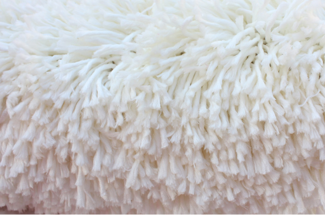 Soft Polyester Shaggy Rug Ivory Color