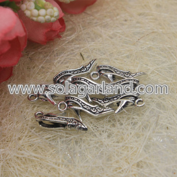 20 * 10MM Antieke Zilveren Hoge Hiel Schoen Craft Charms Hangers