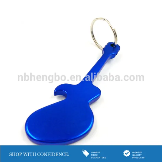 blue guitar bottle opener can opener key ring keychain