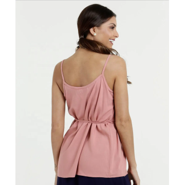 Krawatte an der Taille Sexy lange Bluse