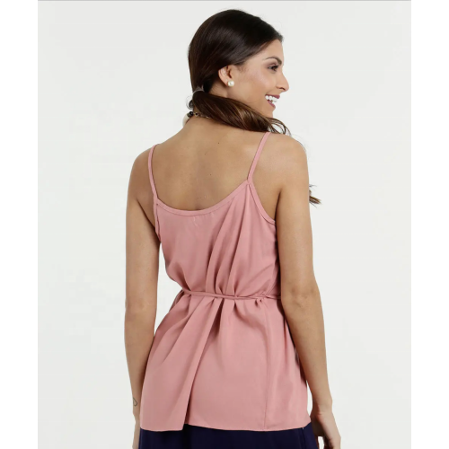 Neck Tie on the Waist Sexy Long Blouse