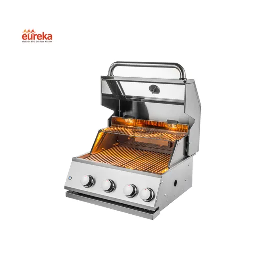 Outdoor Indoor barbecue Stainless Steel Tabletop Built in BBQ Gas Grill