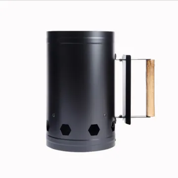 Black Galvanized Barbecue Charcoal Chimney Starter