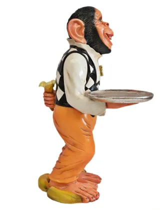Home Style Decoration Life Size Resin Monkey Butler Statues