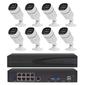 8 Channel 4K NVR IP Surveillance System with Human Detection and Weatherproof Cameras