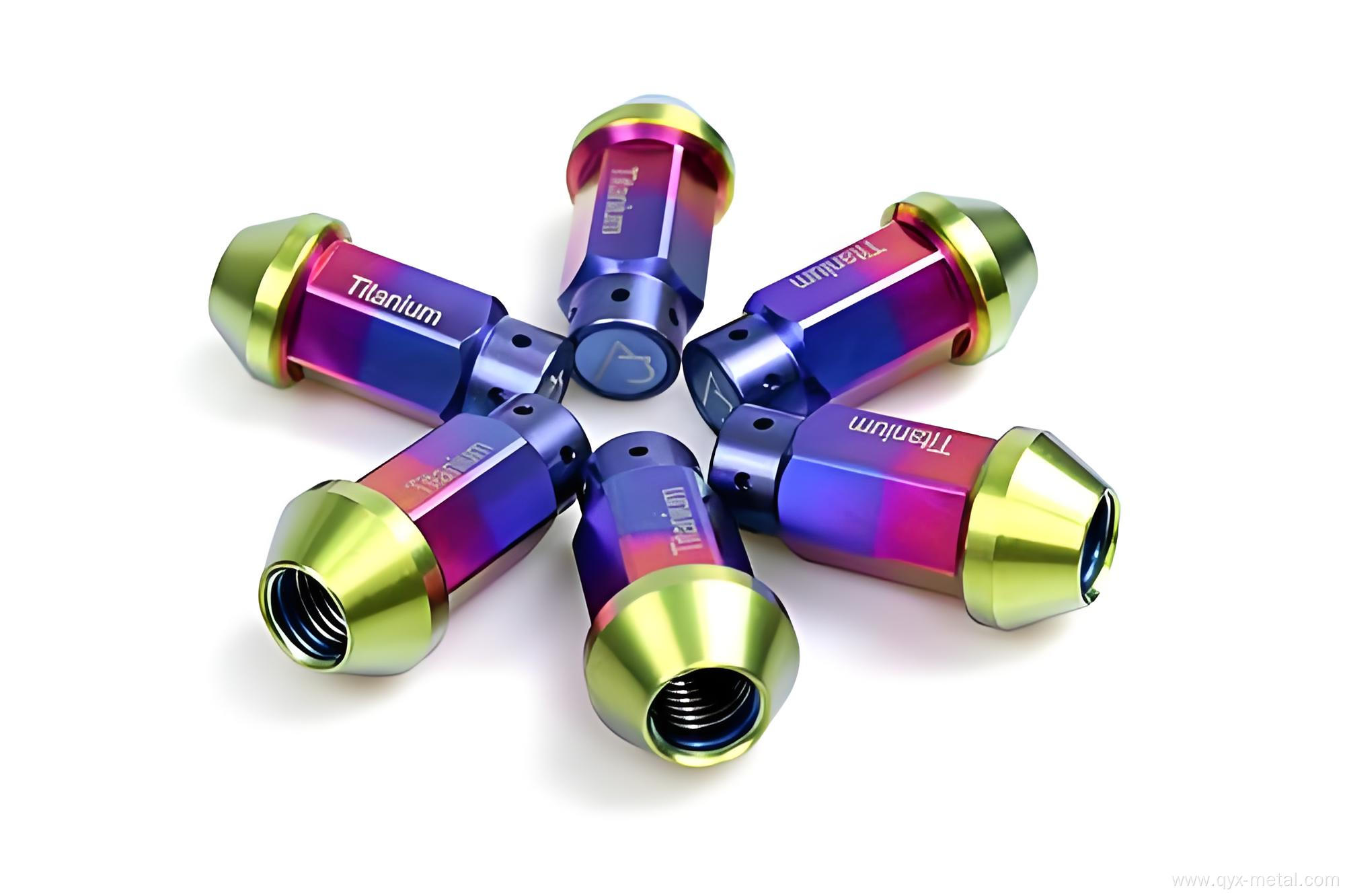 Colorful Titanium Wheel Hub Nuts For Automotive Modification