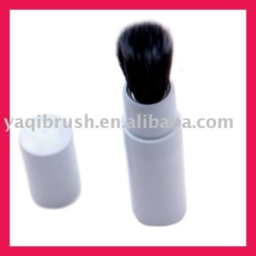 goat hair retractable powder brush (with lid)004,travel makeup brush