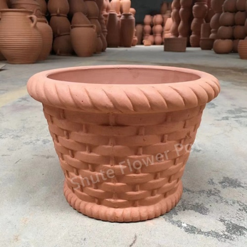 Cute Plain Terracotta Tanaman Dalaman Pot