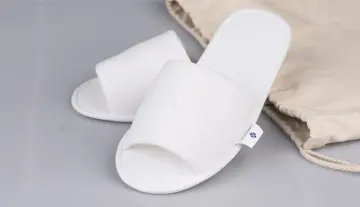 cheap white hotel disposable open toe slipper